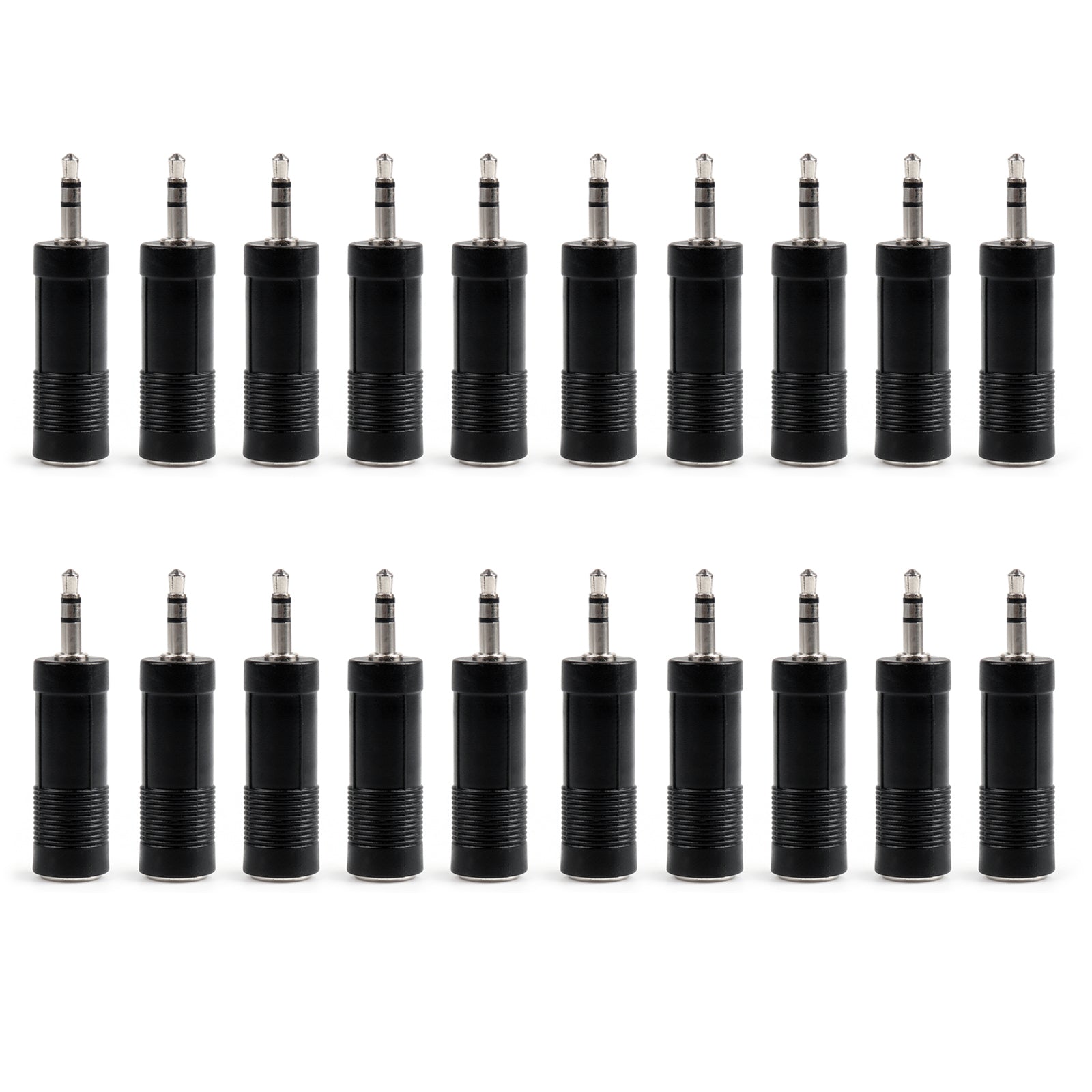 20Pcs 3.5mm Male Plug To 6.35mm Female Jack Stereo Converter Stereo MIC Adapter