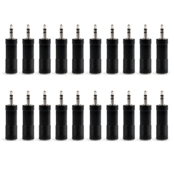 20Pcs 3.5mm Male Plug To 6.35mm Female Jack Stereo Converter Stereo MIC Adapter