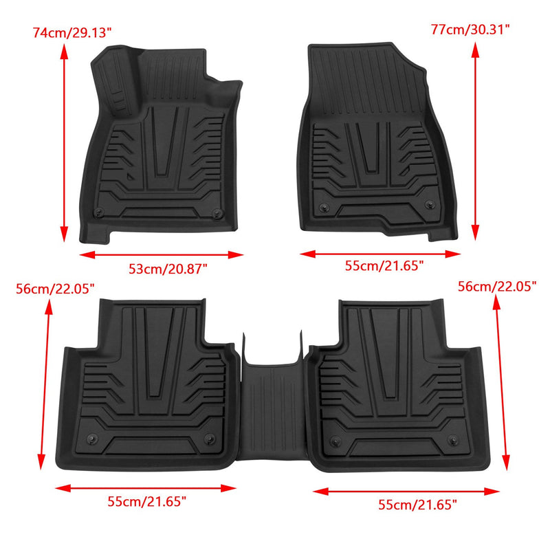 TPE All-Weather Floor Mats Fit Honda Accord 2018-2021 Sedan BLACK Generic