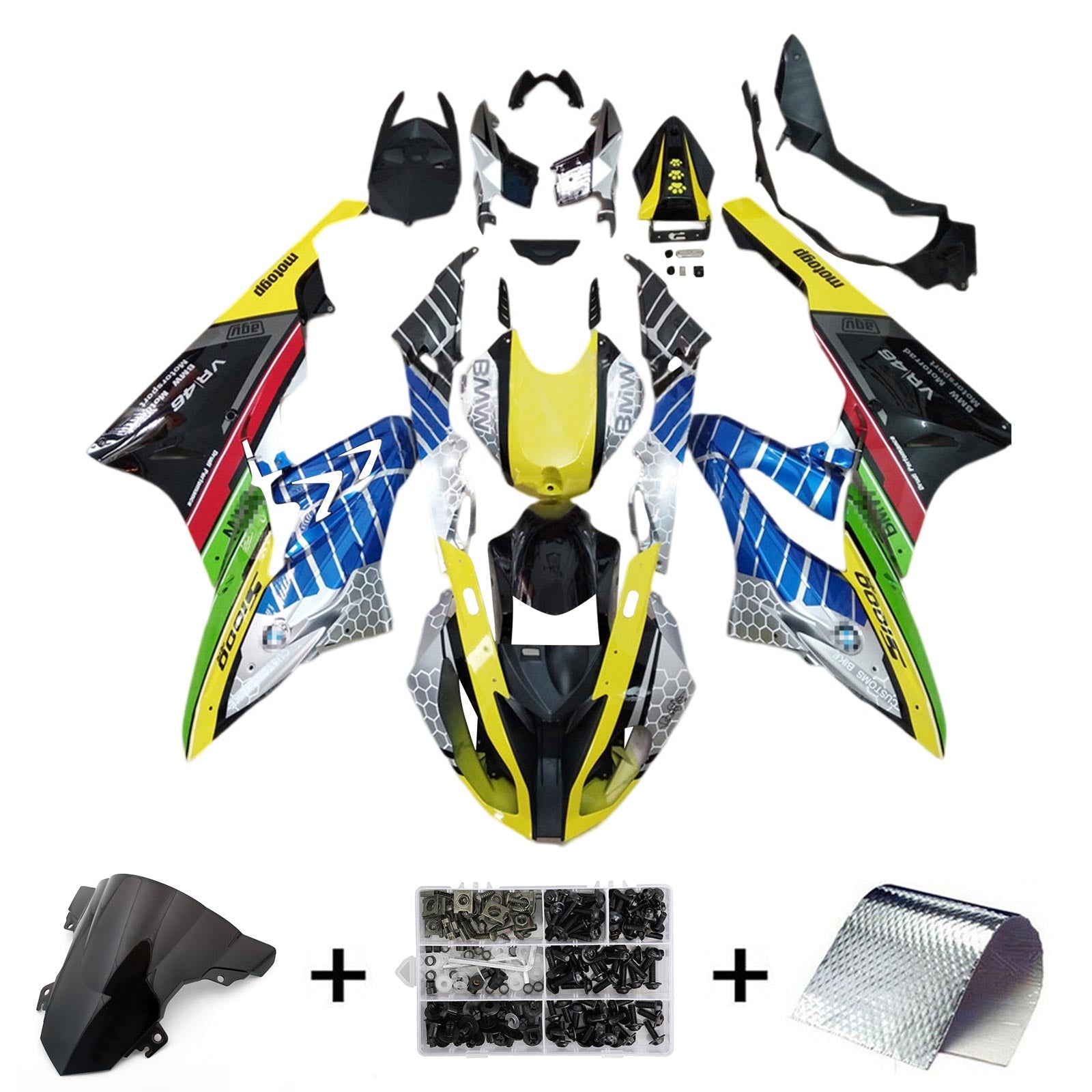 Amotopart BMW S1000RR 2017-2018 Kit Carenado Carrocería Plástico ABS