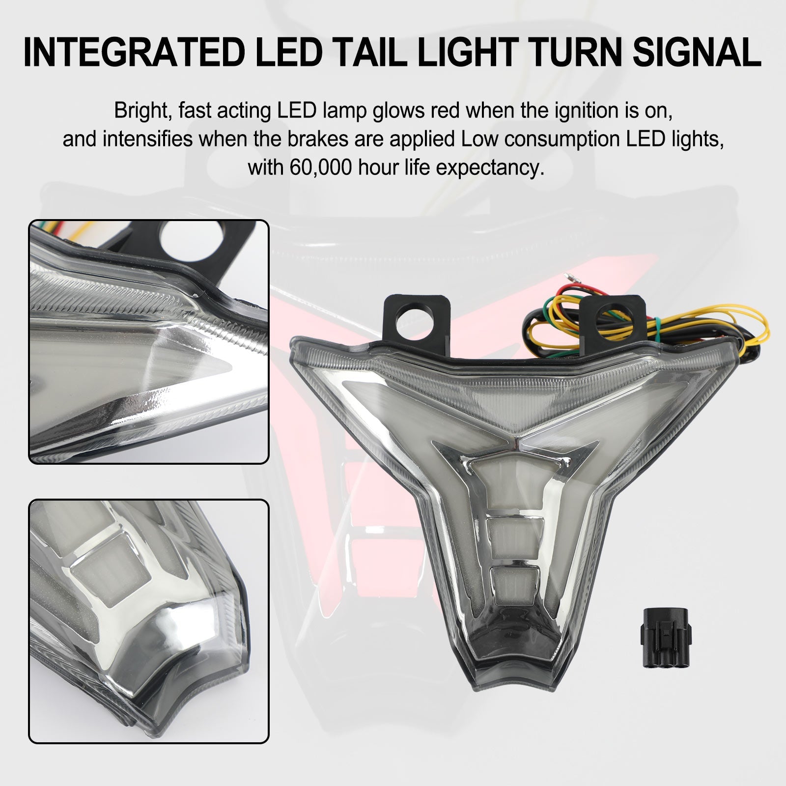 Integrated Tail Light Turn Signal For KAWASAKI Ninja ZX10R Z1000 2013-2022 Generic