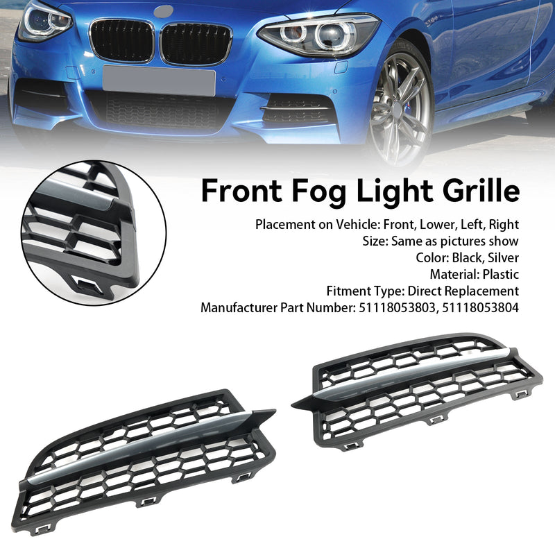 2 uds luz antiniebla del parachoques delantero cubierta bisel parrilla parrilla ajuste BMW F20 F21 2011-2015 M