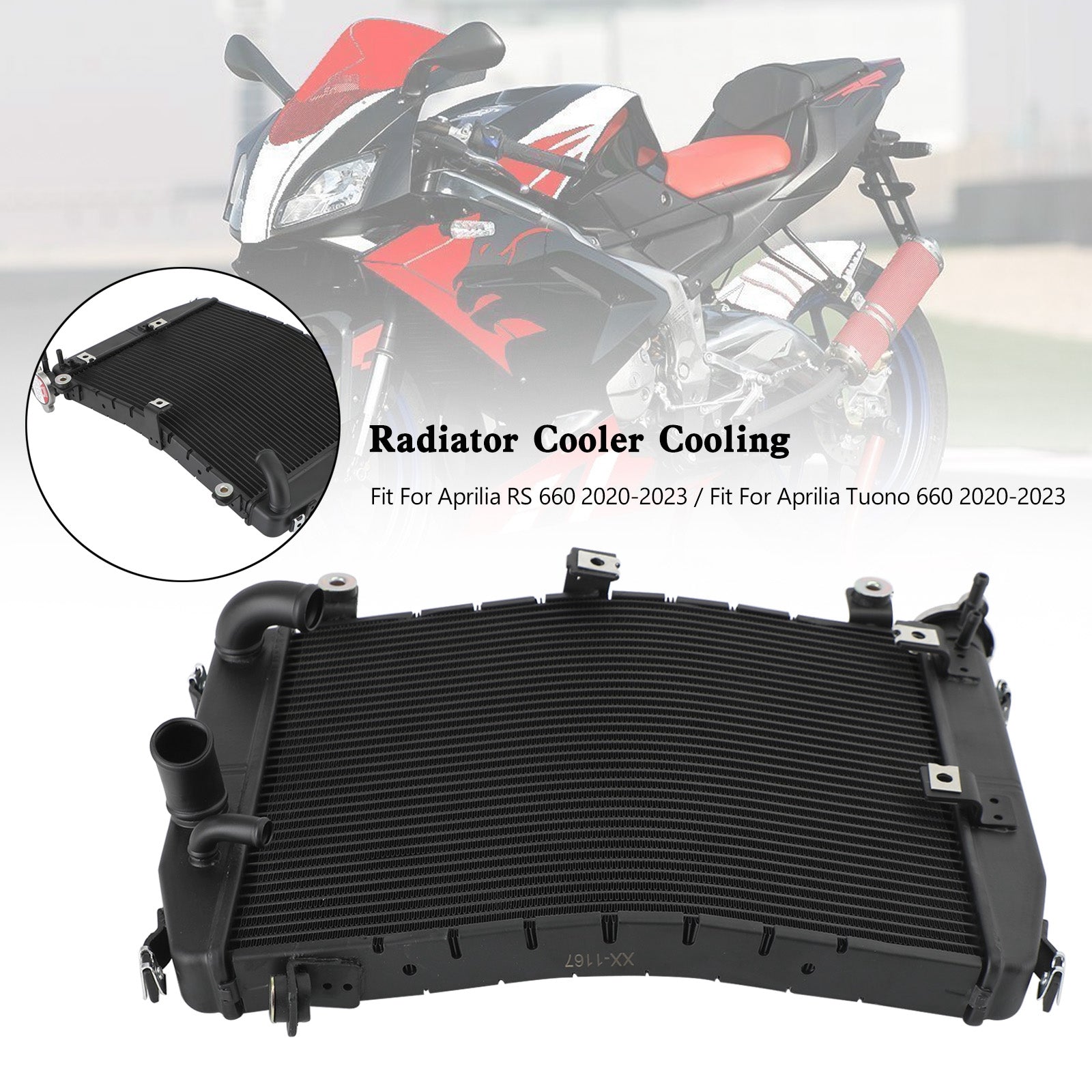 2020-2023 Aprilia RS660 Tuono 660 Aluminium Engine Radiator Cooler Cooling