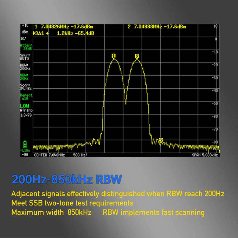 LCD táctil de 4 "para analizador de espectro pequeño portátil TinySA ULTRA 100K-5,3 GHz