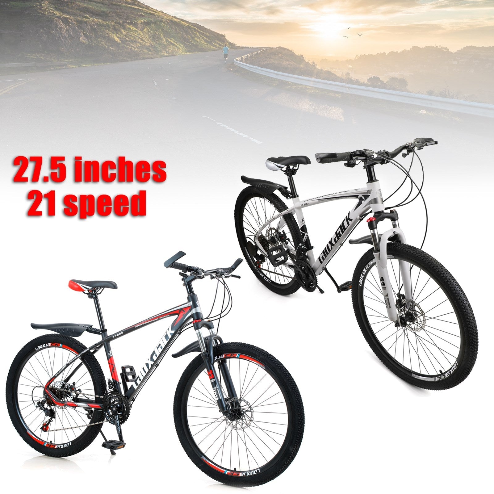 27.5" Wheels 21 Speed Cycling Adults Mountain Bikes Bicycle MTB Men Women