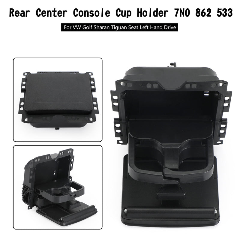 Rear Center Console Cup Holder 7N0 862 533 For VW Golf Sharan Tiguan Seat Generic