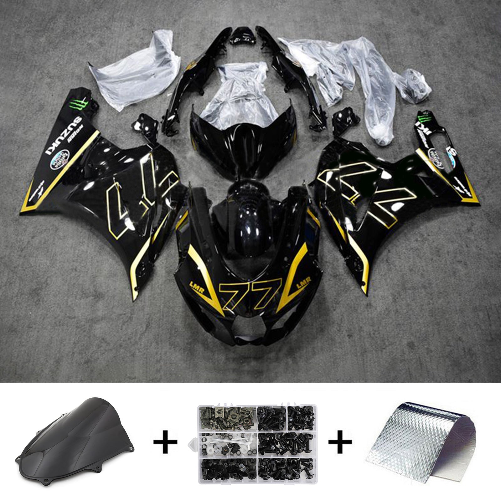 سوزوكي GSXR1000 2017-2023 K17 Fairing Kit هيكل السيارة بلاستيك ABS