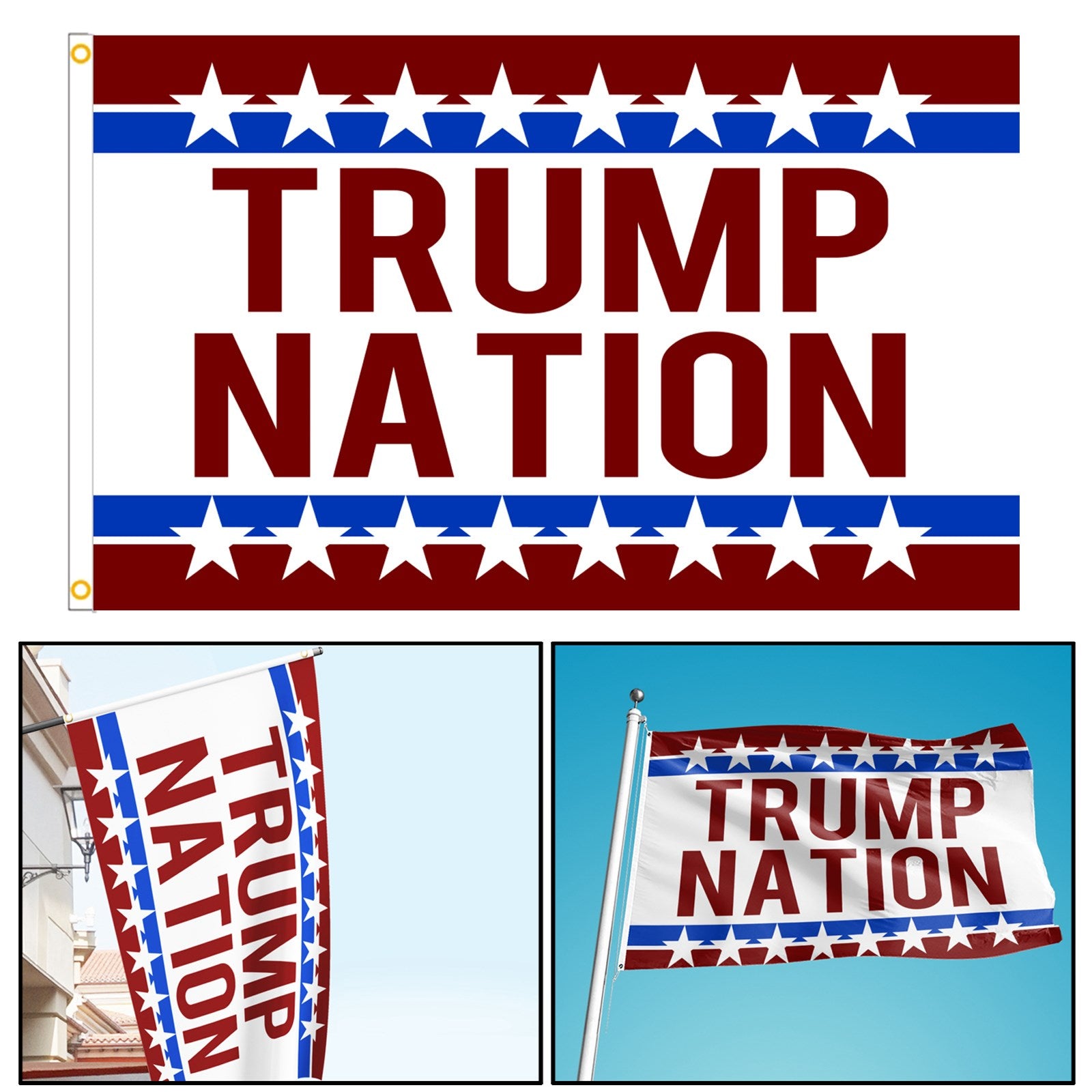 Presidente Donald Trump Nation 3x5 Ft Bandera Save America Again Bandera de jardín 