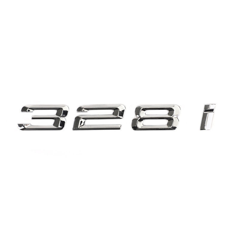 شارة لوحة اسم صندوق السيارة الخلفي شعار أرقام الحروف ملصق 328 i Fit 328i Chrome Generic