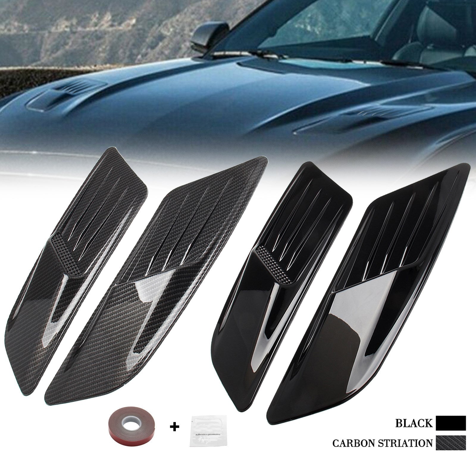 Front Hood Air Vent Molding Cover Trim For Ford Mustang 2015-2017 Generic