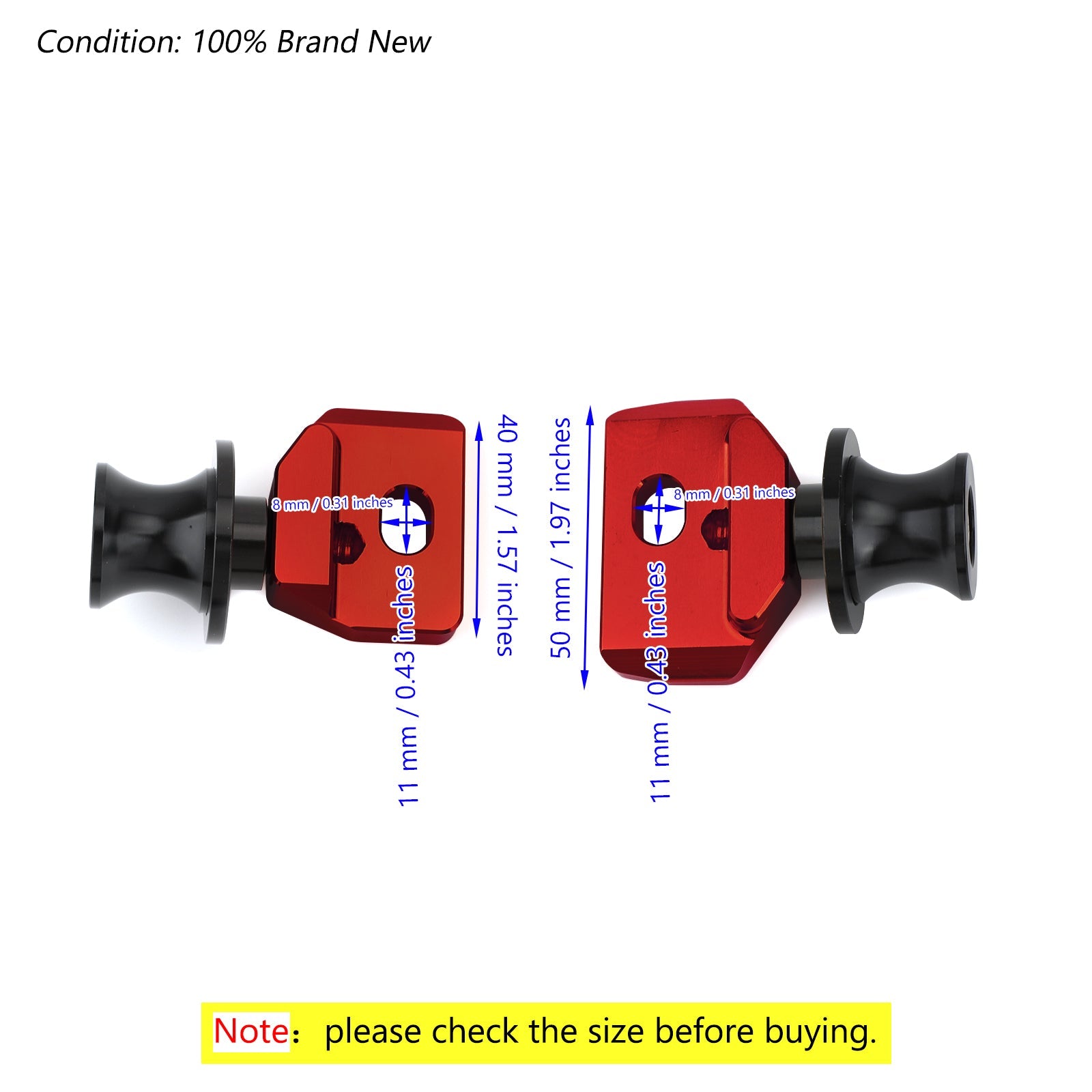 Honda CB650R CBR650R 2019-2020 CNC Chain Adjuster Block With Stand Spool