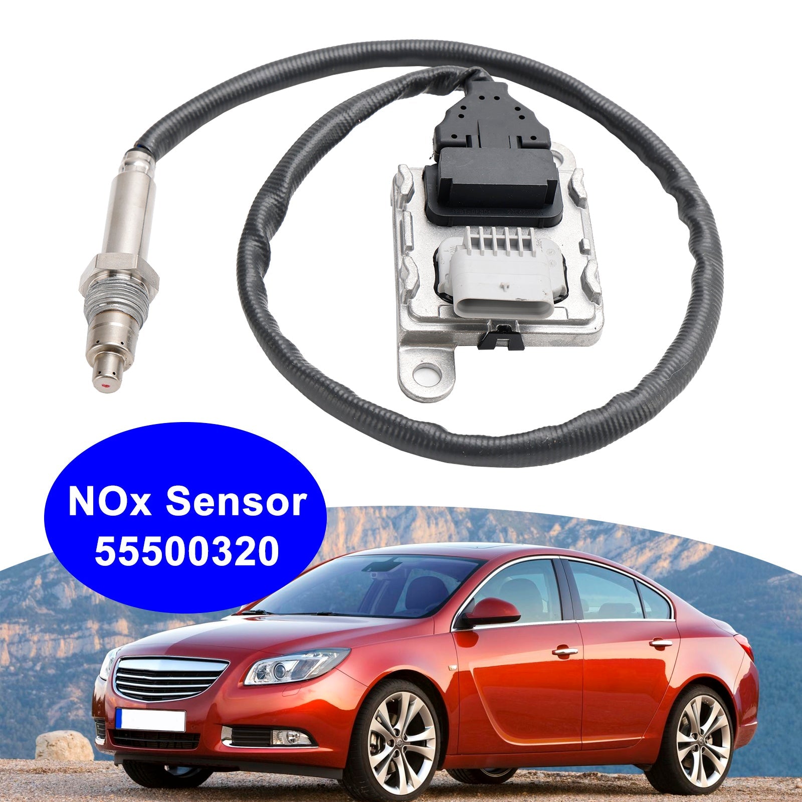 Sensor Nox posición 2 trasero para Vauxhall Insignia 2,0 CDTi 170HP B20DTH 55500320