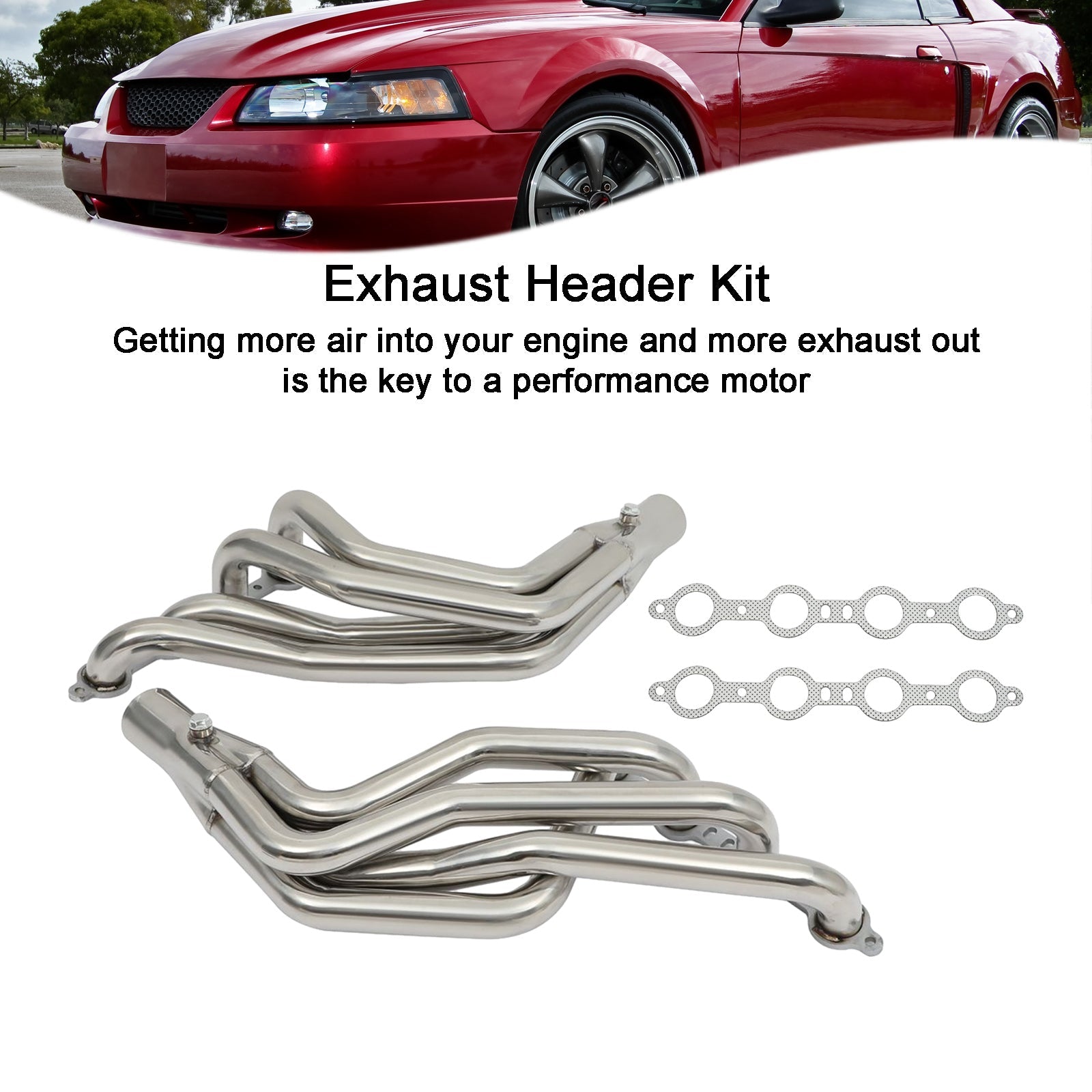 Ford Mustang 3.8L 1979-2004 Stainless Steel Manifold Headers Exhaust