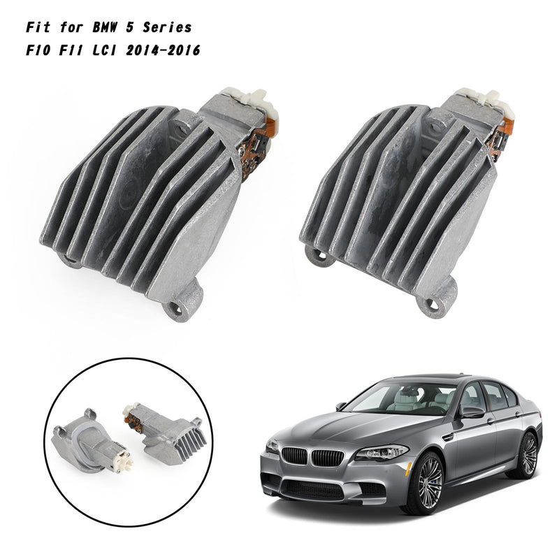 2x BMW 5 Series F10 F11 LCI 2014-2016 DRL LED وحدة 63117343876