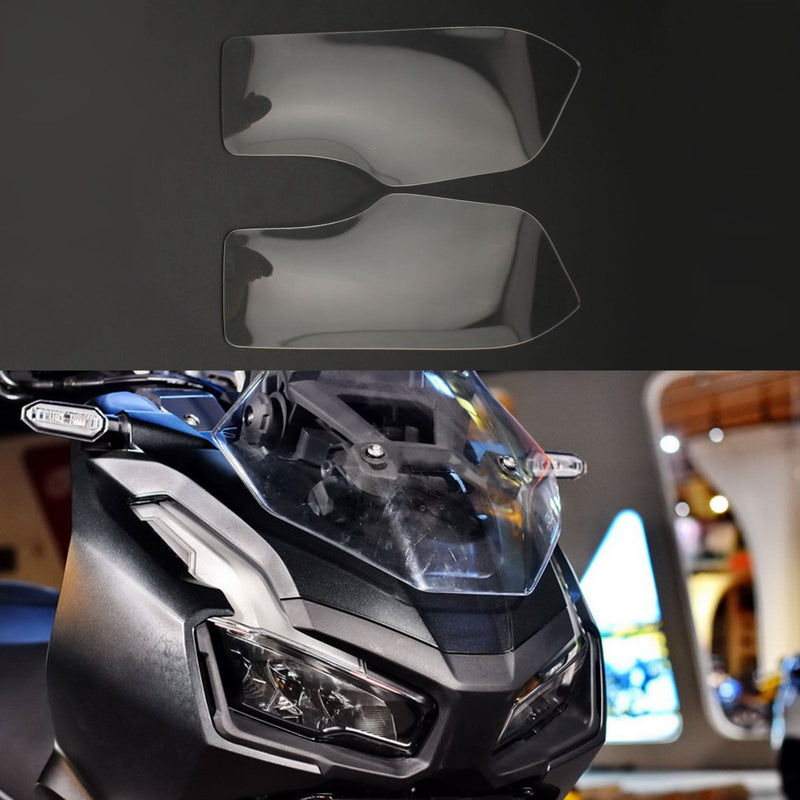 Cubierta de protección de lámpara de lente de faro delantero apta para Honda Adv 150 2019-2020 humo genérico