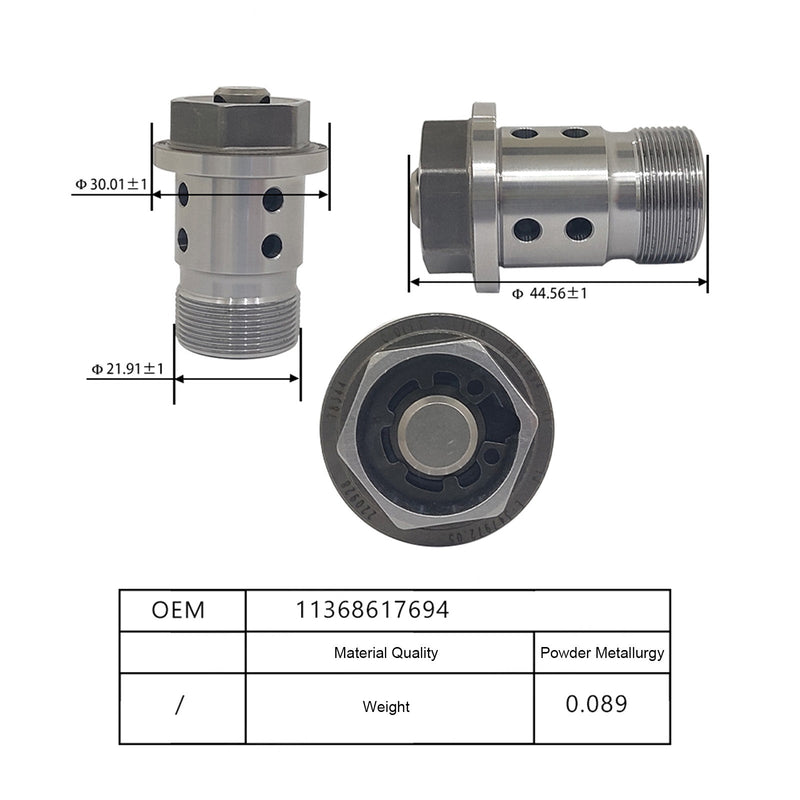 Válvula de control de aceite VVT ​​de sincronización variable de válvulas del motor BMW 11368617694