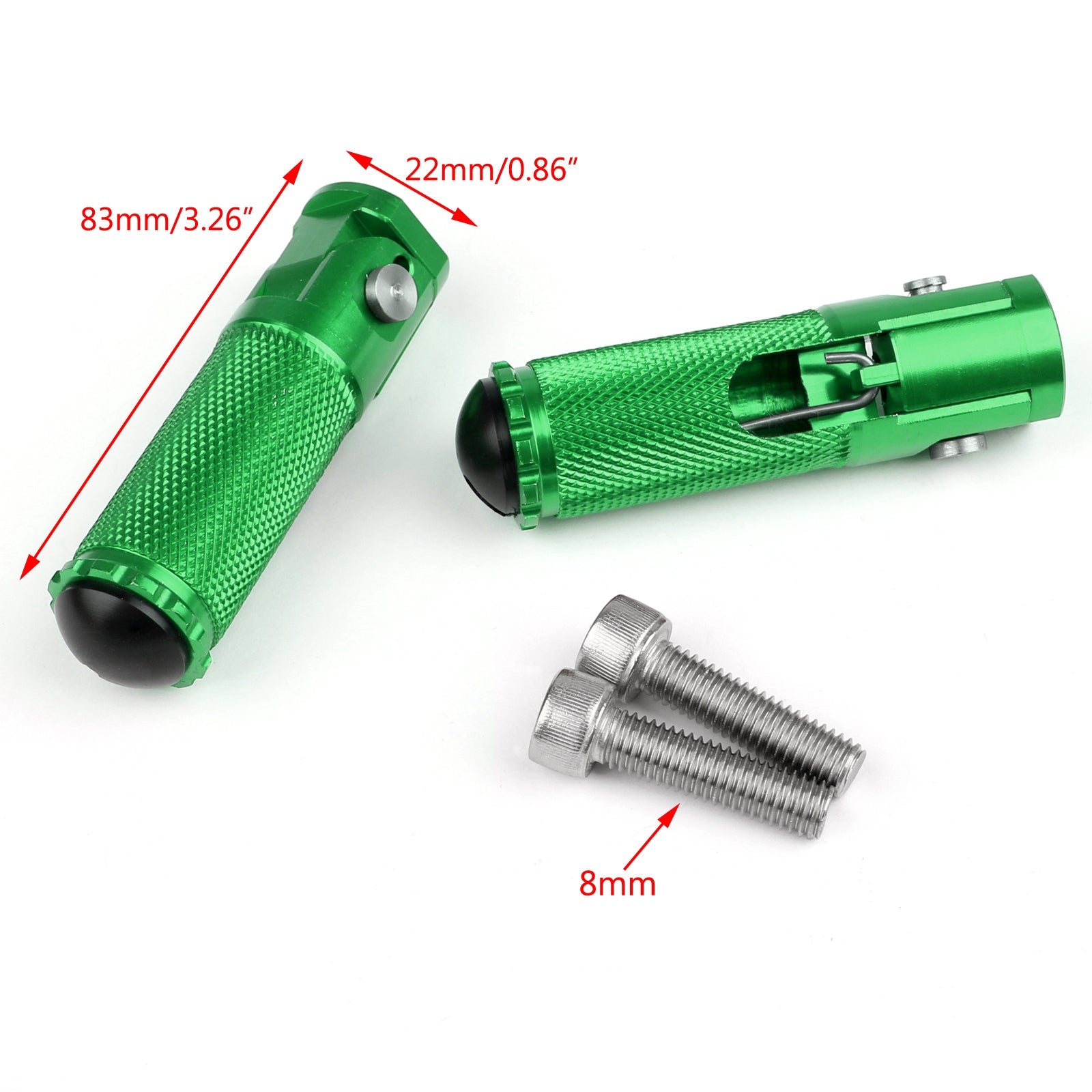 CNC Folding Foot Pegs Footpeg Rear Set Rest Racing For Universal Motorcycle Gren