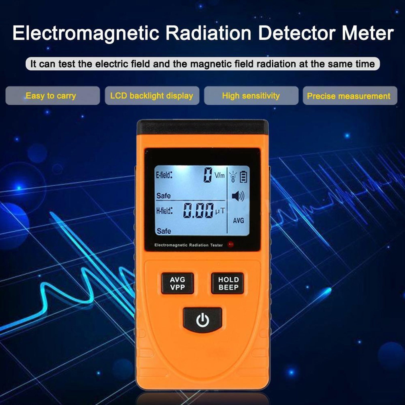 Digital LCD Electromagnetic Field Radiation Detector EMF Meter Dosimeter Tester