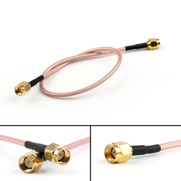 4Pcs 30cm RG316-D Double SMA Male Plug to SMA Male Shield Jumper Pigtail Cable 12in