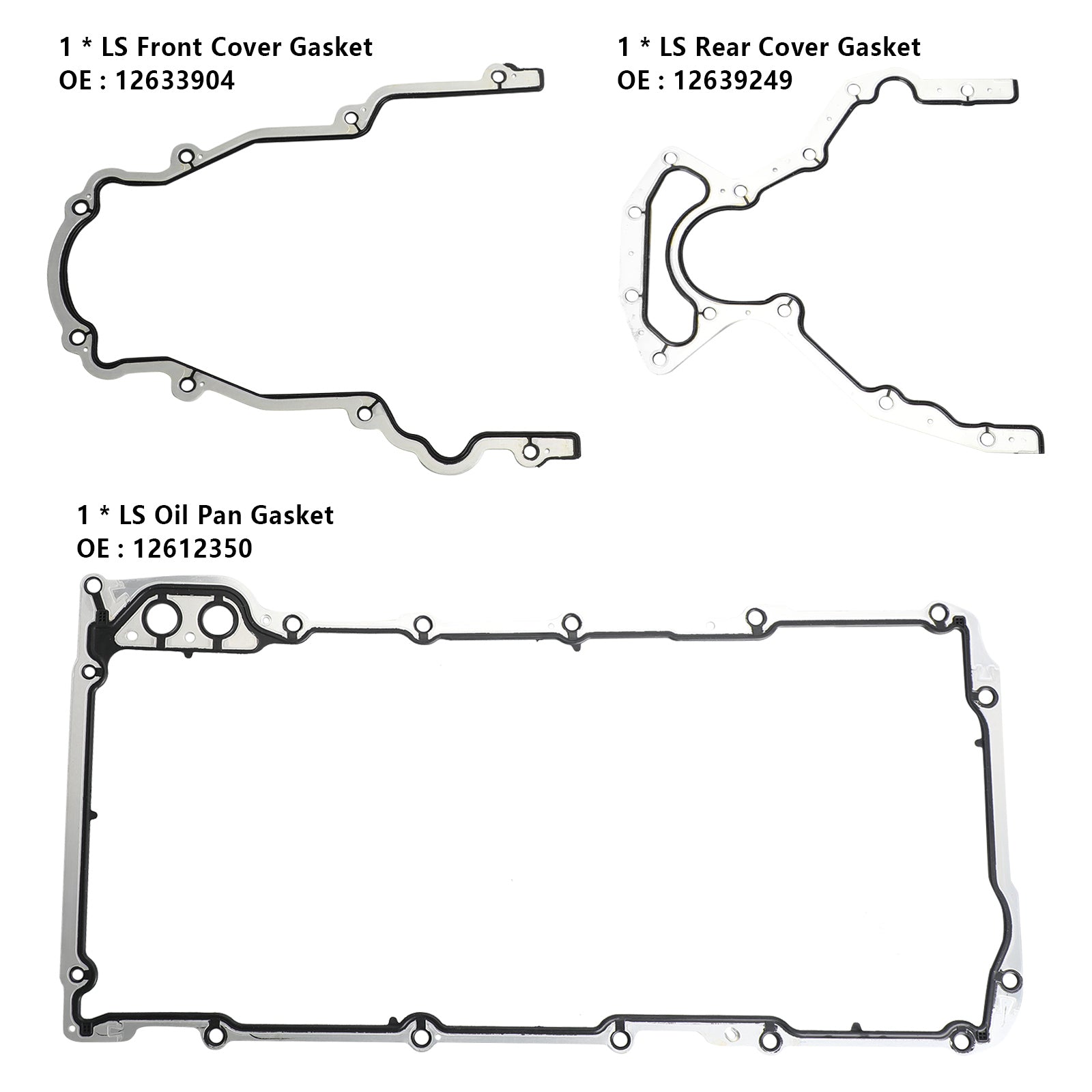 LS Gasket Set Kit &LS9 Head Gaskets For GM Chevrolet LS1/LS6/LQ4/LQ9/4.8/5.3/5.7 Generic