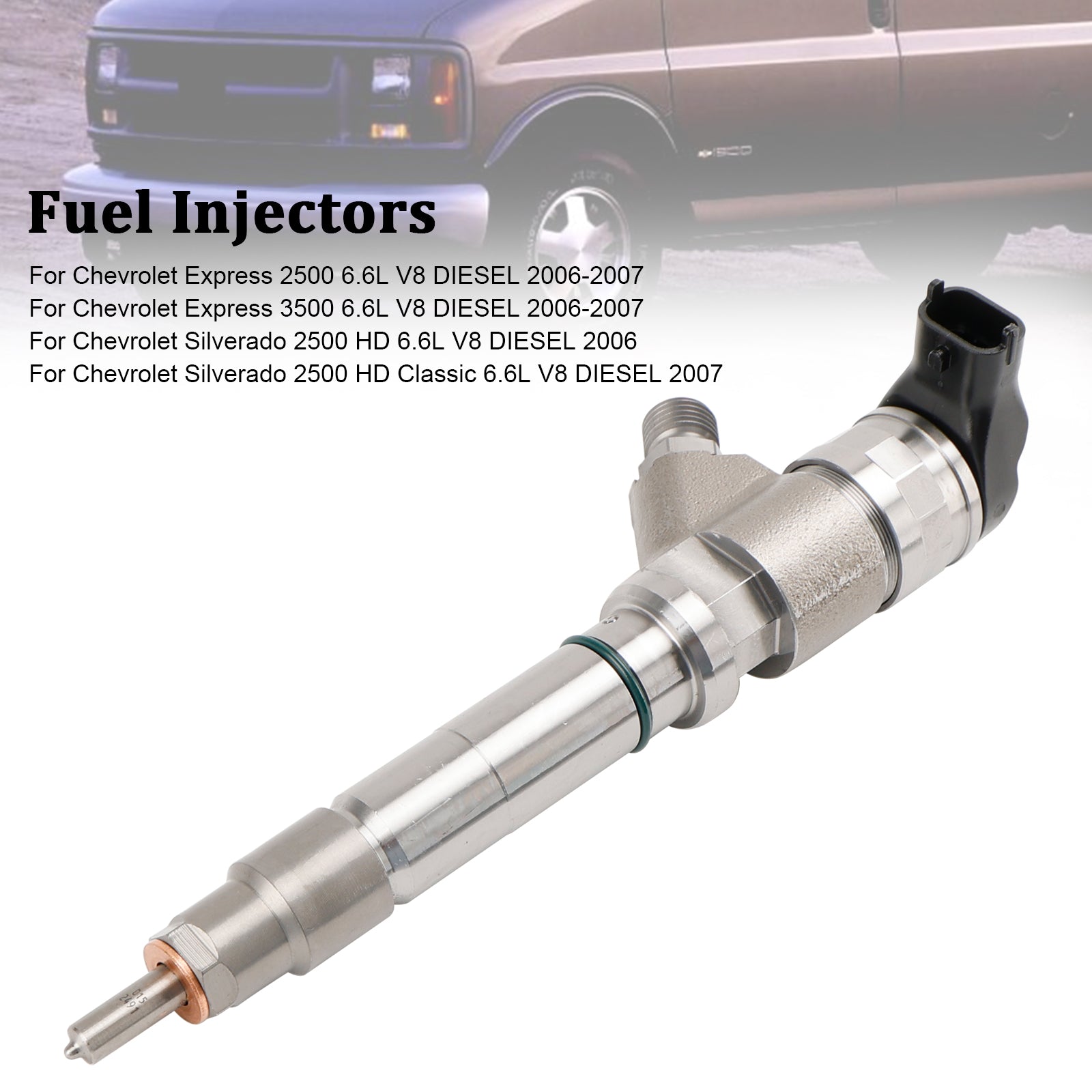 2006 Chevrolet Silverado GMC Sierra 2500 3500 HD Hummer H1 6.6L V8 DIESEL 1PCS Fuel Injector 0445120042 0445120082