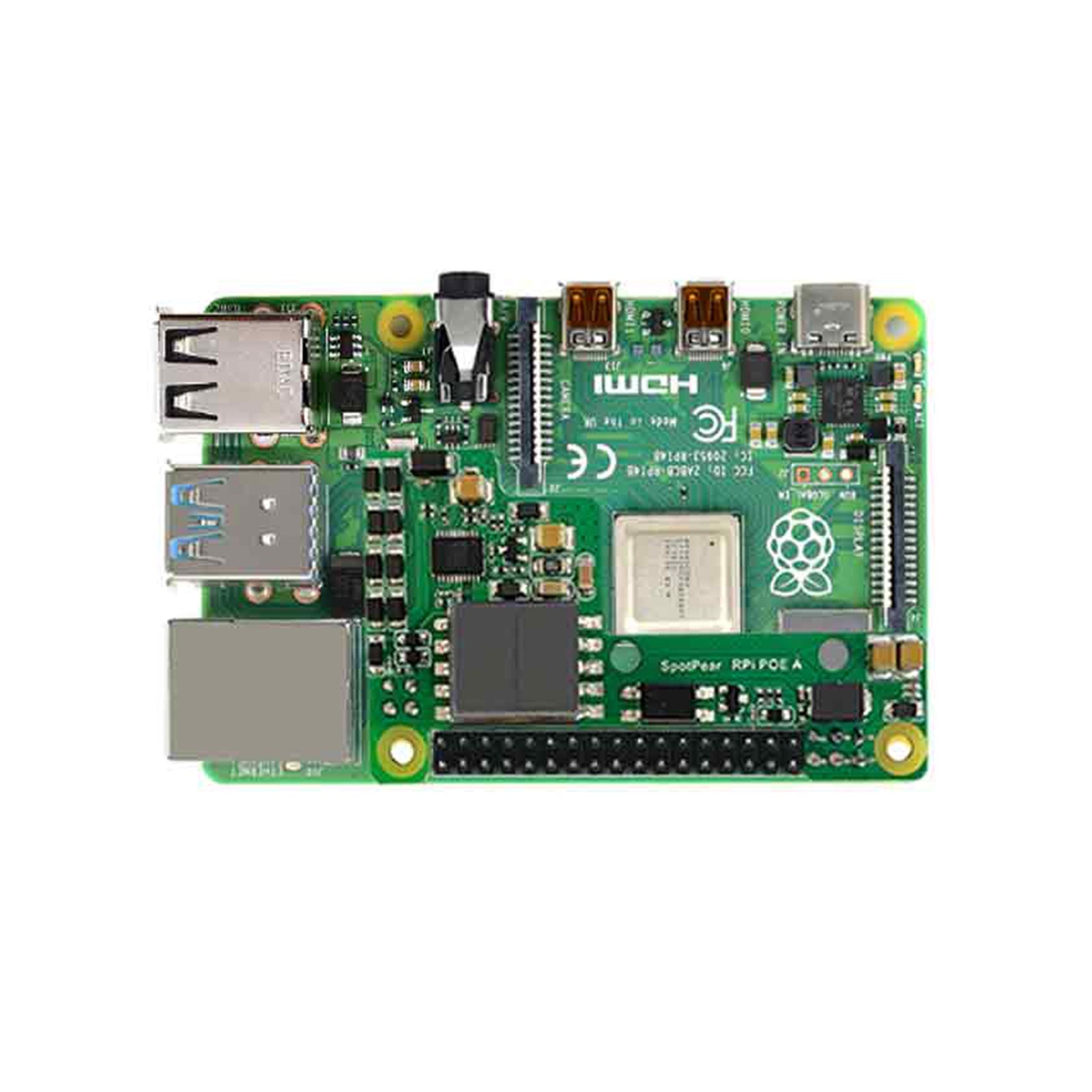 وحدة توسيع مصدر الطاقة Raspberry Pi Poe Ethernet تدعم 3B+/4B مع مروحة