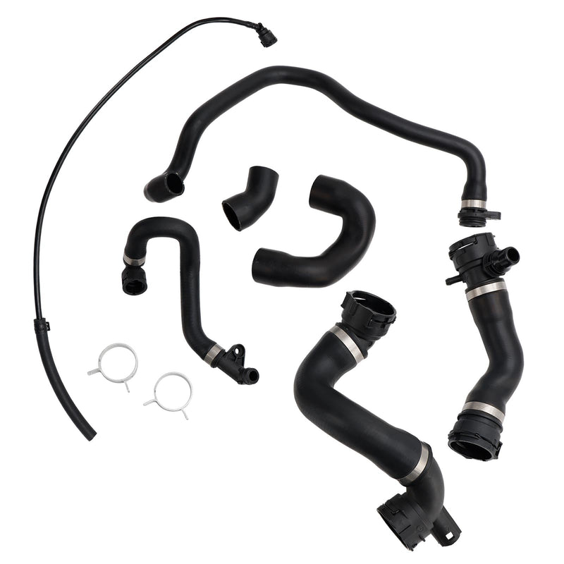 BMW E90 128i 328i 2007-2011 Radiator Coolant Water Hose Pipe Kit (7 Hoses)