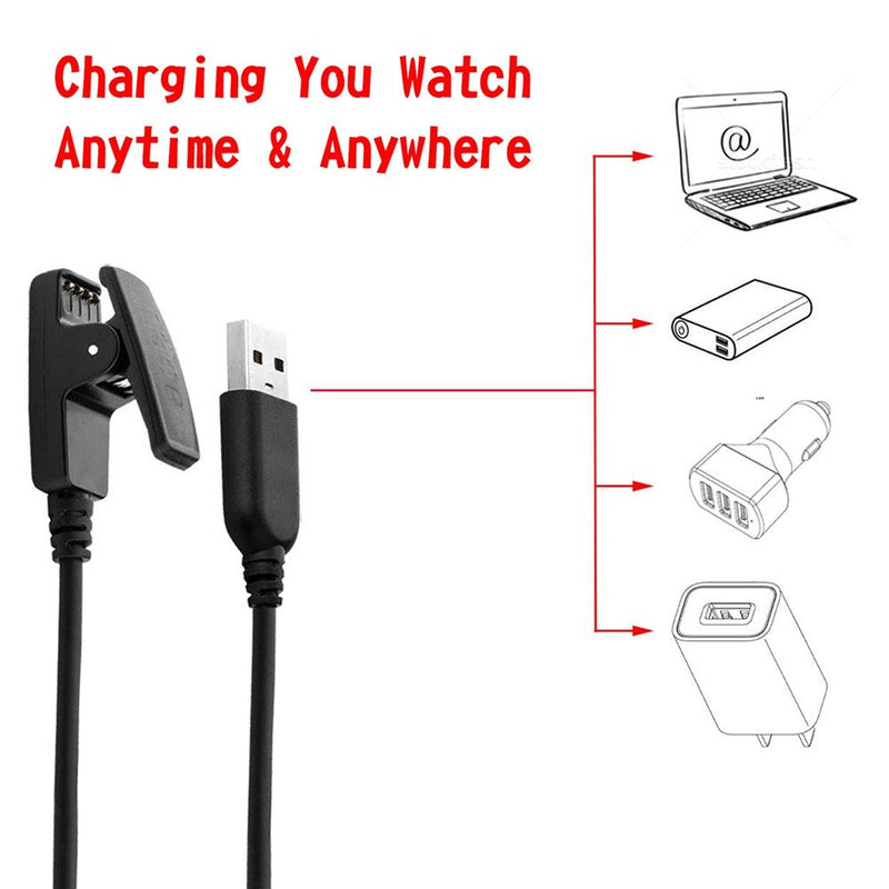 Charger USB Charging Data Cable for Garmin Watch Approach G10/S20/Vivomove HR