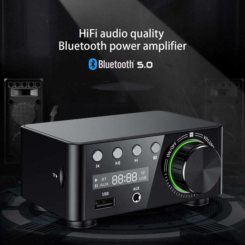 HiFi Mini Bluetooth 5.0 Amplificador de sonido de potencia digital Receptor de audio estéreo USB