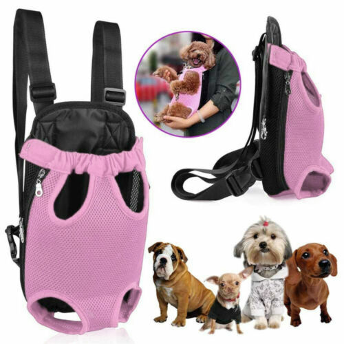 Mochila portátil de malla para perros y mascotas, mochila para cachorros, bolsa de transporte de viaje, bandolera 