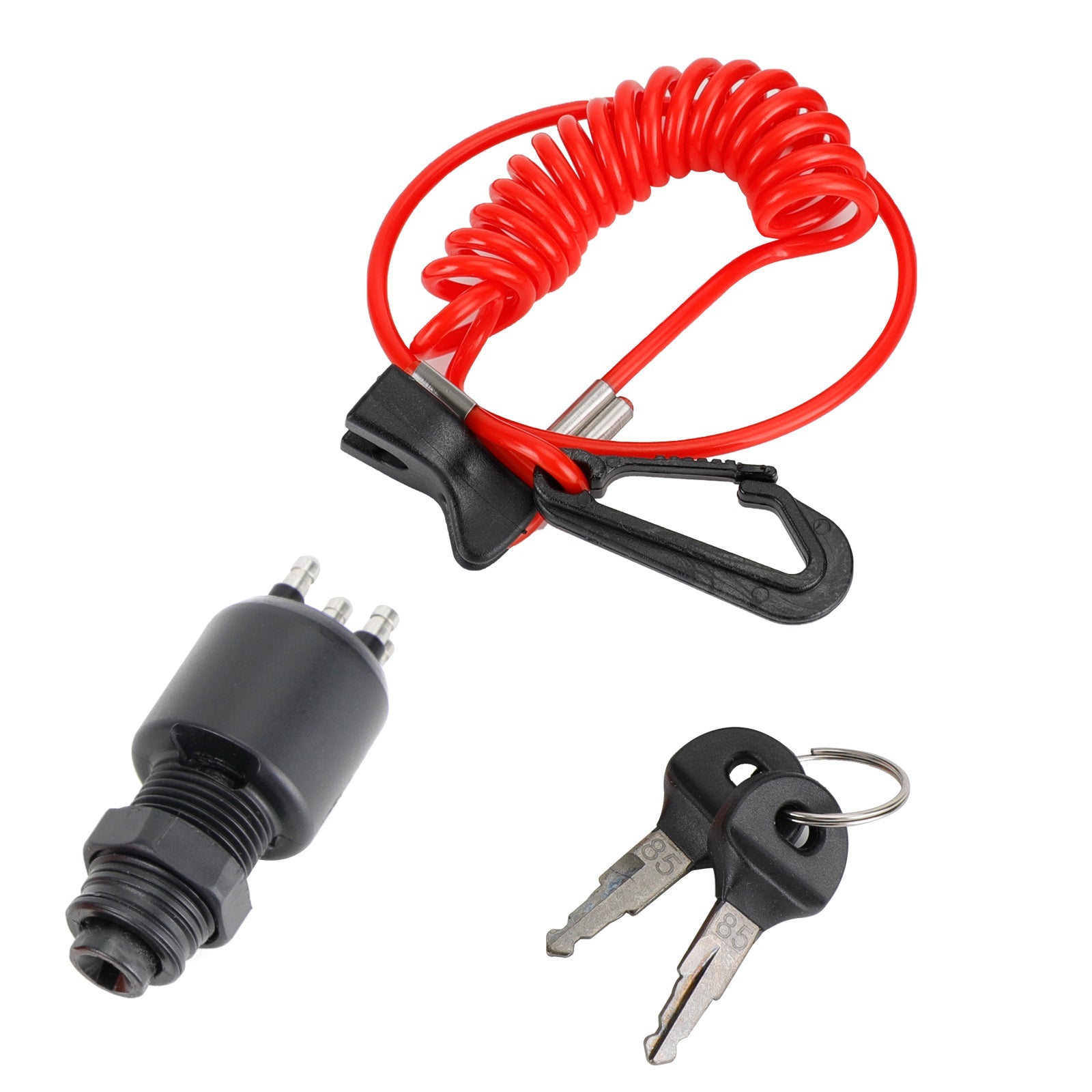 Ignition Key Switch & Safety Lanyard fit for Johnson Evinrude 5005801 175974