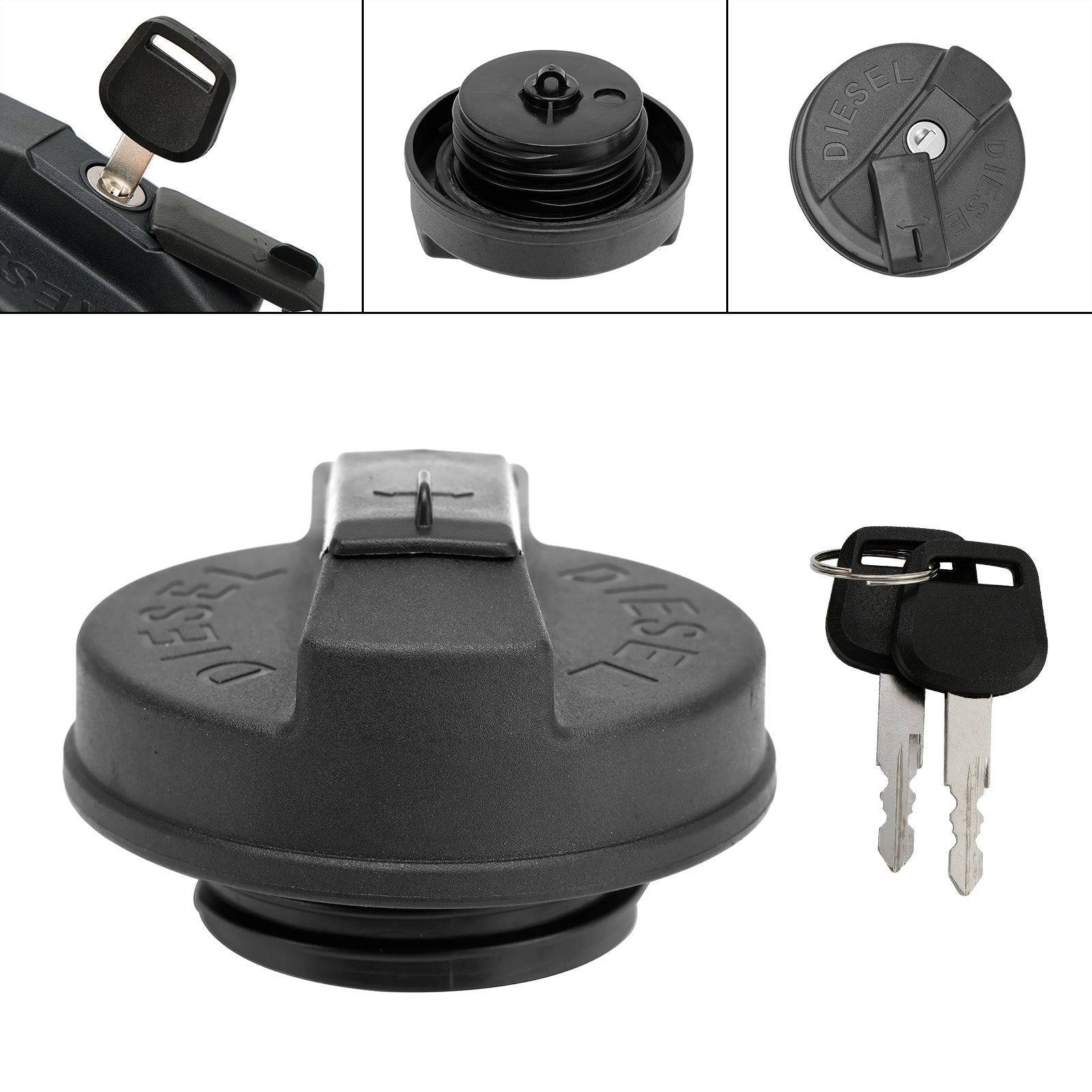 Fuel Tank Cap 332/F4780 331/11403 For JCB Backhoe Loader 3C 3CX 3D With 2 Keys