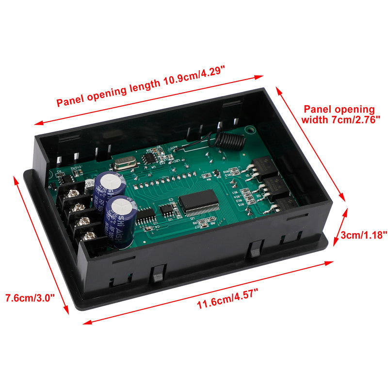 جهاز تحكم رقمي في سرعة محرك التيار المستمر PWM بشاشة LCD ذكية وجهاز تحكم عن بعد لاسلكي 30 أمبير