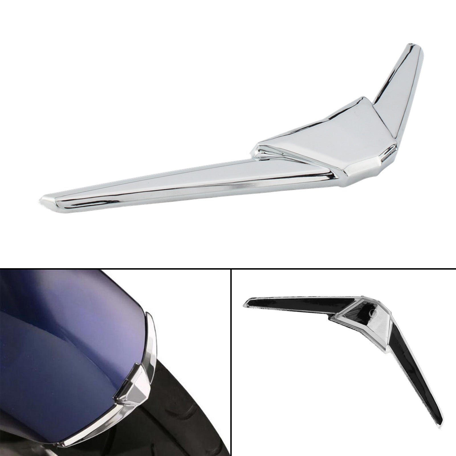 Chrome Rear Fender Tip Trim Accent Case for Honda Goldwing GL1800 1800 2018-2021 Generic