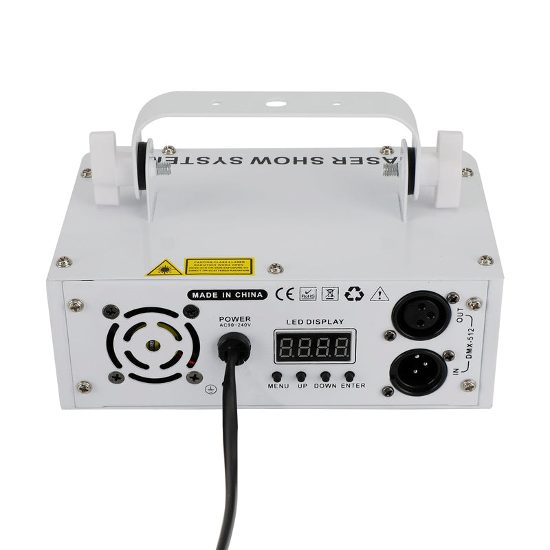 أبيض 500 ميجا واط DMX RGB LED شعاع الليزر الماسح الضوئي العارض حفلة ضوء الليزر المرحلة AU