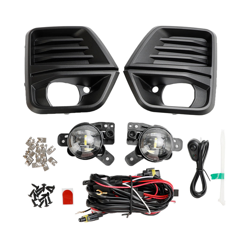 Chevrolet Colorado 2023 2024 Front Bumper LED Fog Light + Cover + Wire Harness