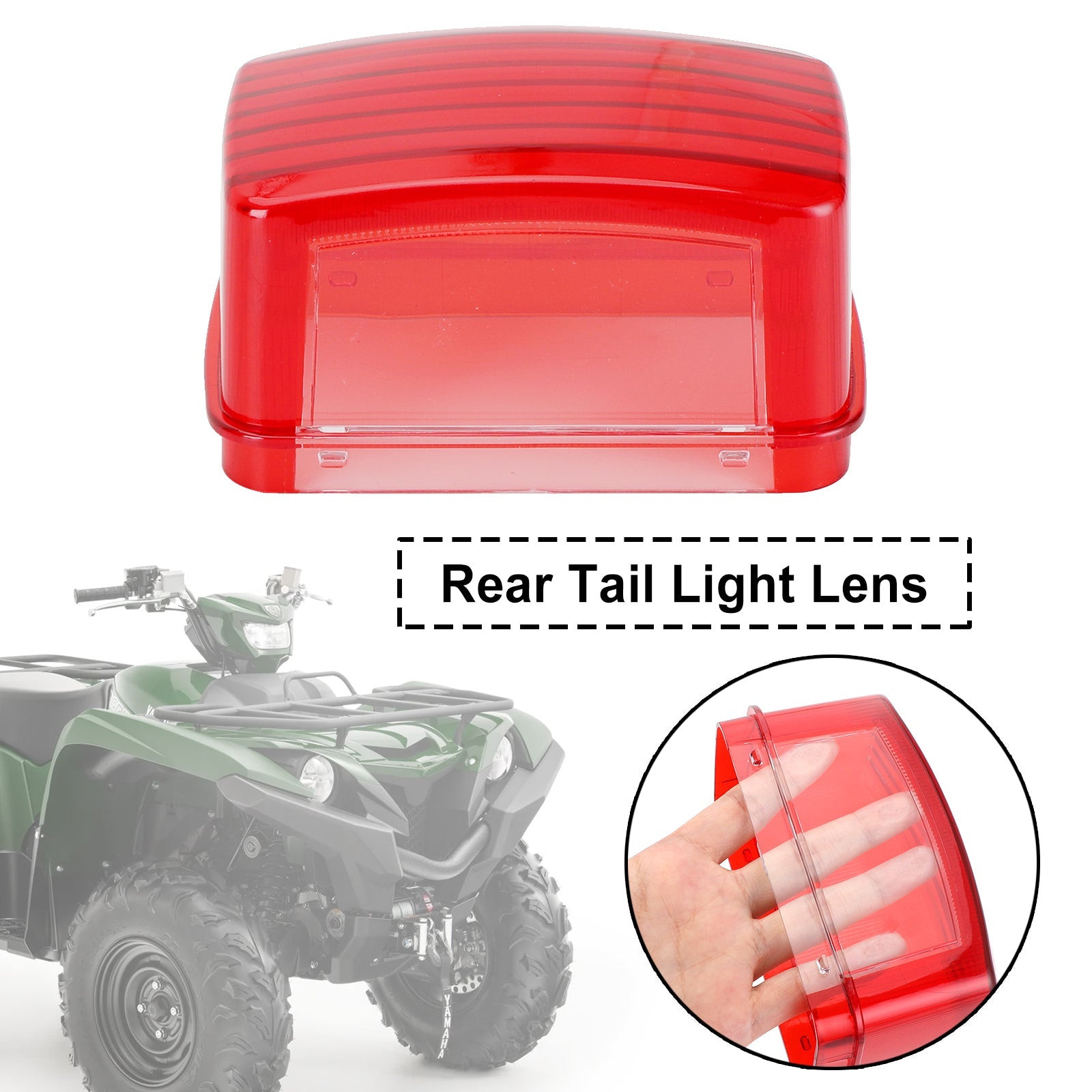 Rear Tail Light Lens For Yamaha Grizzly Kodiak Big Bear Bruin Rhino 450 660 700 Generic