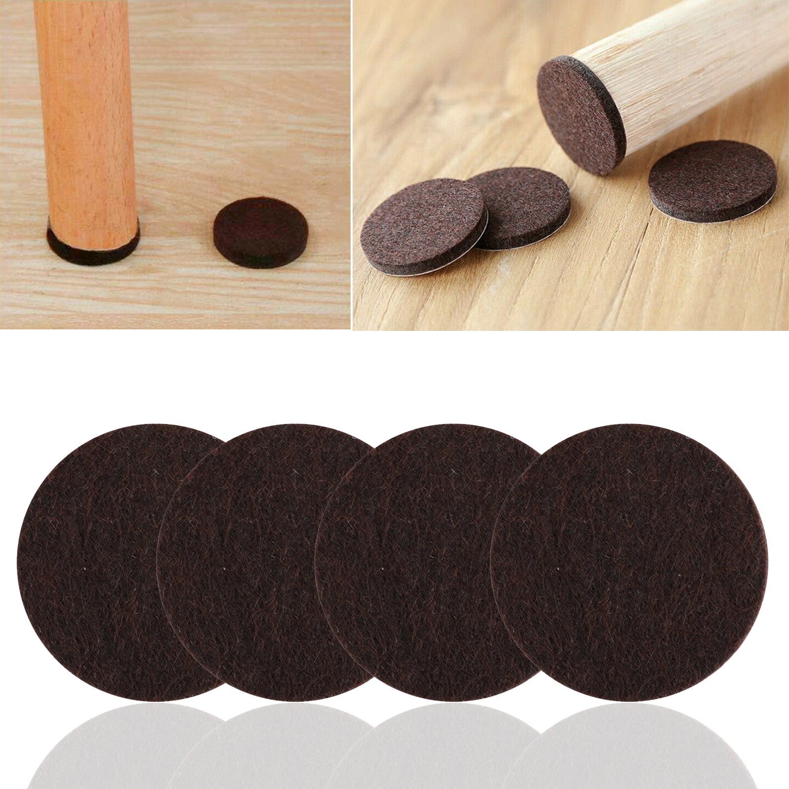 Furniture Felt Pads Square/Round Floor Protector Chair/Table Leg Sticky Back Generic