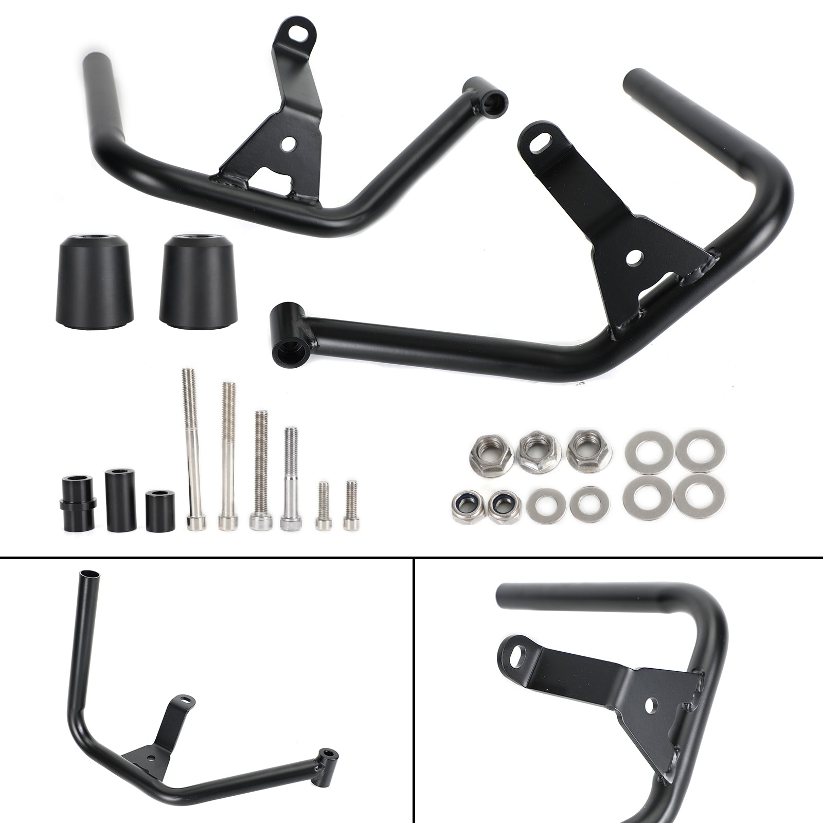 Black Engine Protection Guard Frame Crash Bars Iron Fits For Tr Trident 660 21 Generic