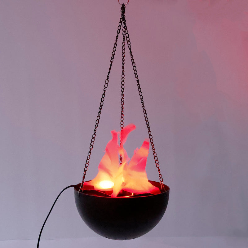 Lámpara de fuego falsa eléctrica LED 3D, luz de llama, decoración temática navideña de Halloween