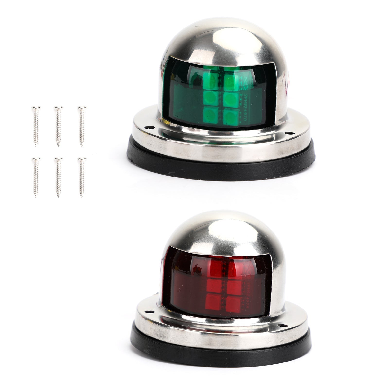 2x Red Green Marine Bow Boat 12V Yacht Pontoon Bright signal Lights waterproof