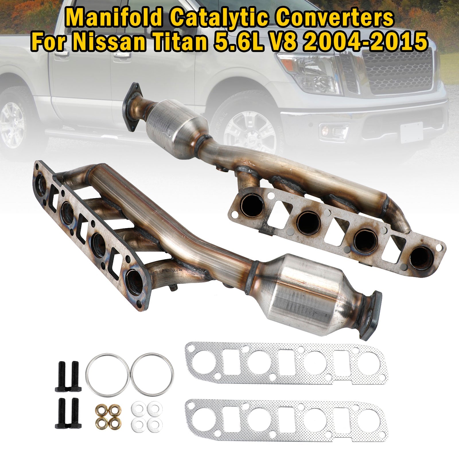 Nissan Titan 5.6L 2004-2006-2015 Manifold Left & Right Catalytic Converters