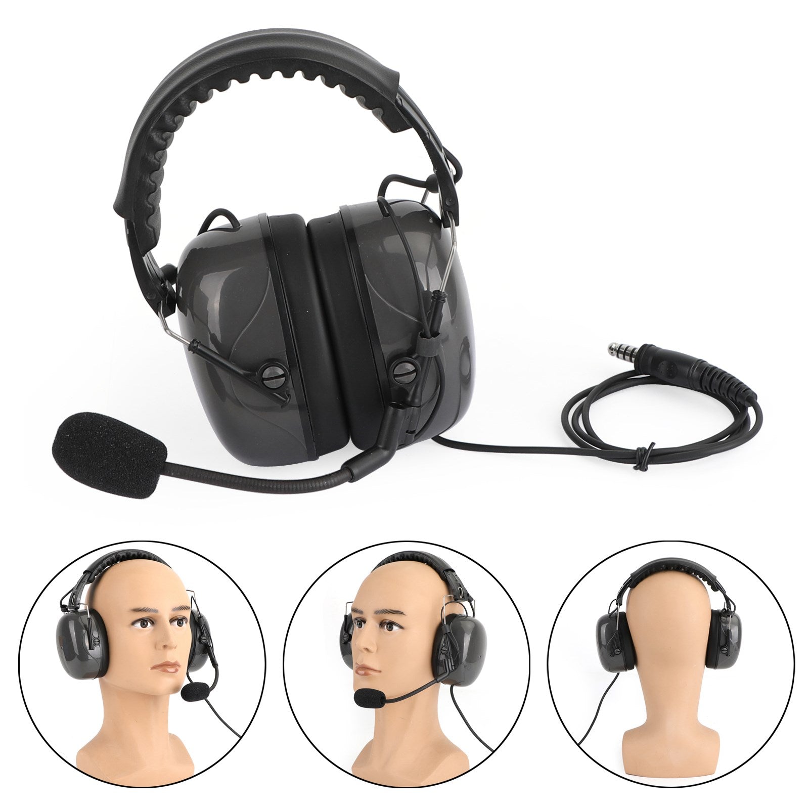 Noise Cancelling Adjustable Headset 7.1mm Plug Excellent Acoustic Design