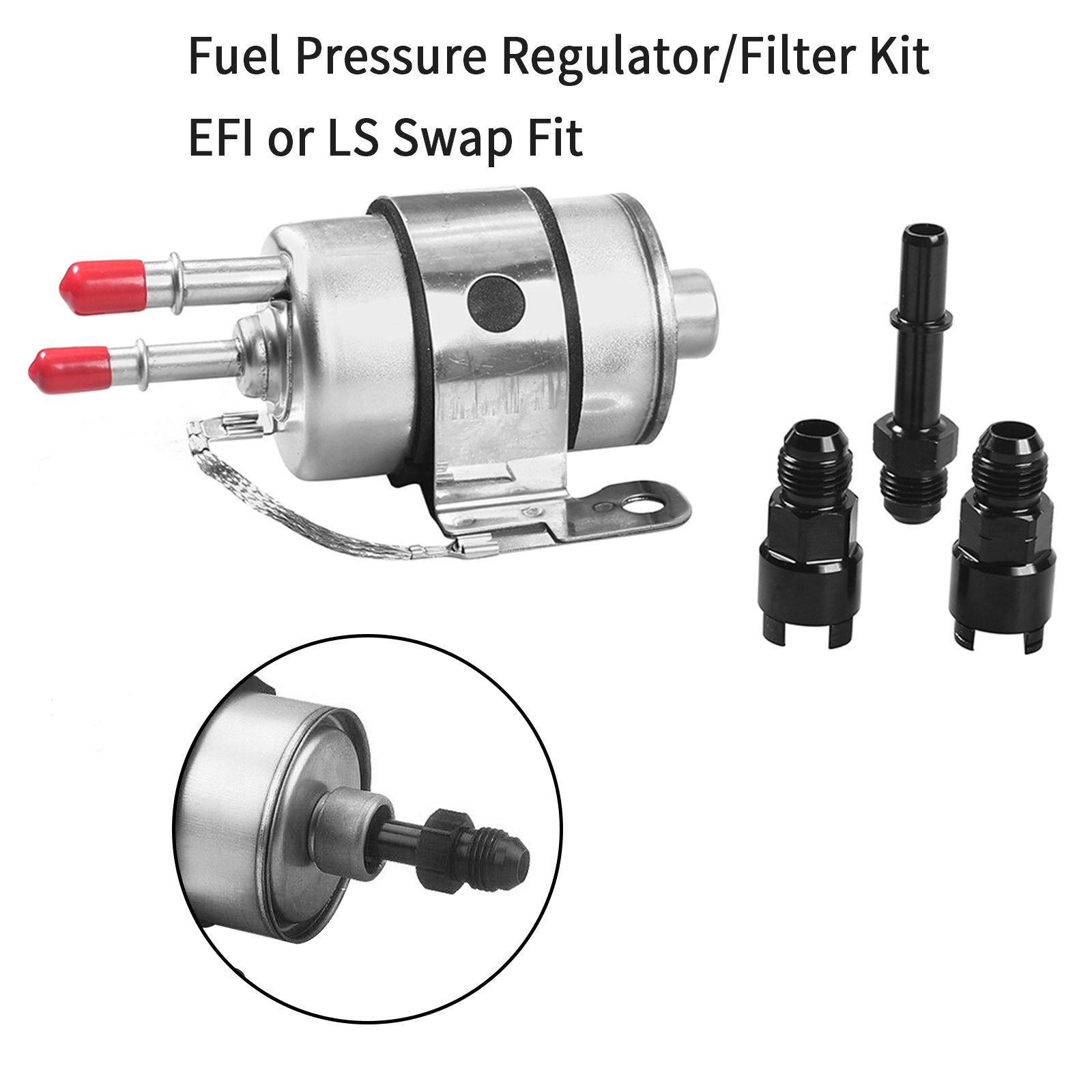 Fuel Pressure Regulator/Filter Kit AN6 fittings EFI or LS Swap For C5 Corvette