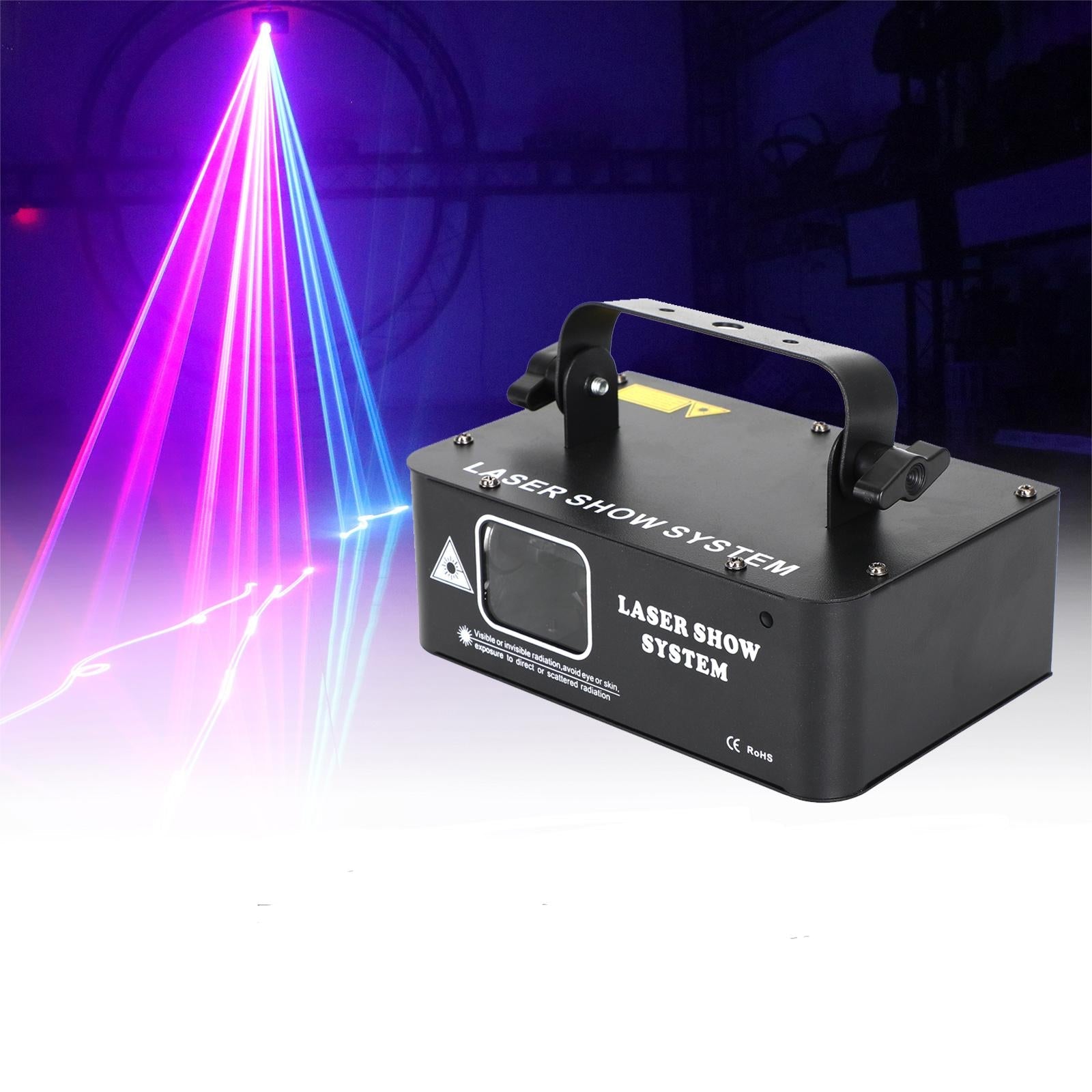 500mW DMX RGB LED Laser Beam Scanner Proyector DJ Disco Party Stage Laser Light