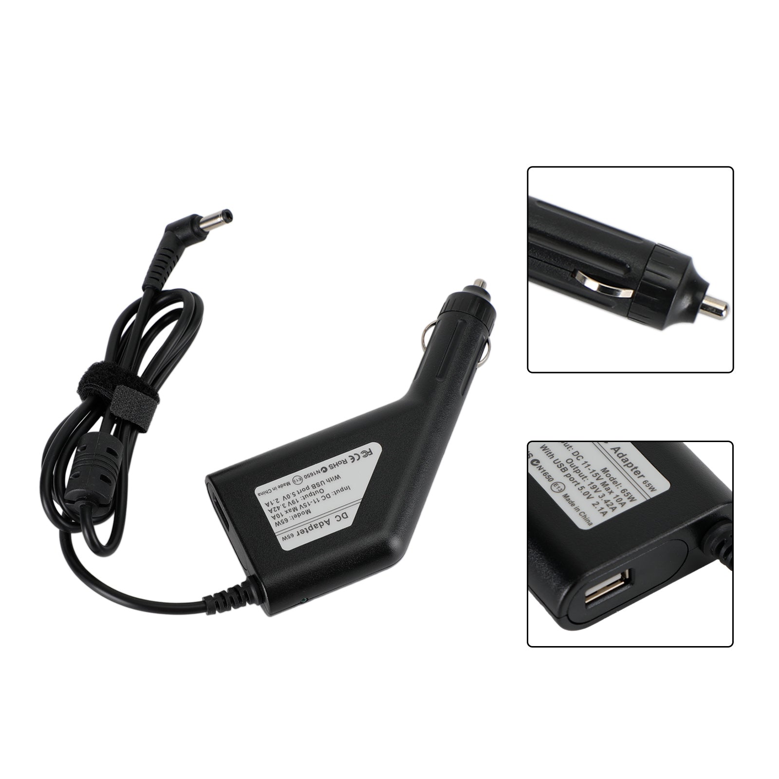 19V 3.42A laptop computers Car Charger Dc Power Adapter for Asus Lenovo Acer