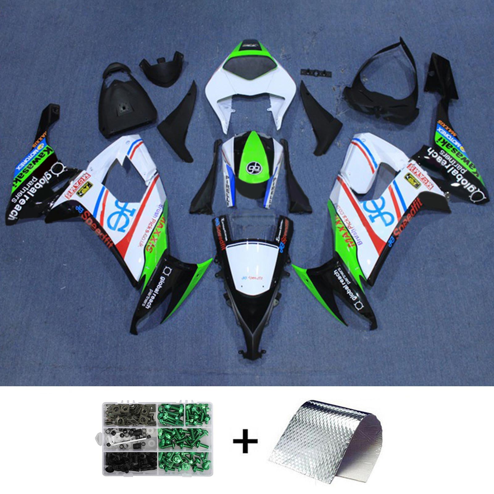 Kawasaki ZX10R 2008-2010 Fairing Kit Bodywork Plastic ABS