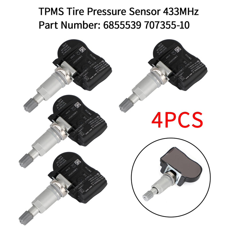 4x Sensor de presión de neumáticos TPMS 6855539 para BMW 2014-2018 M3 M4 F30/F32 F80/F82 Genérico