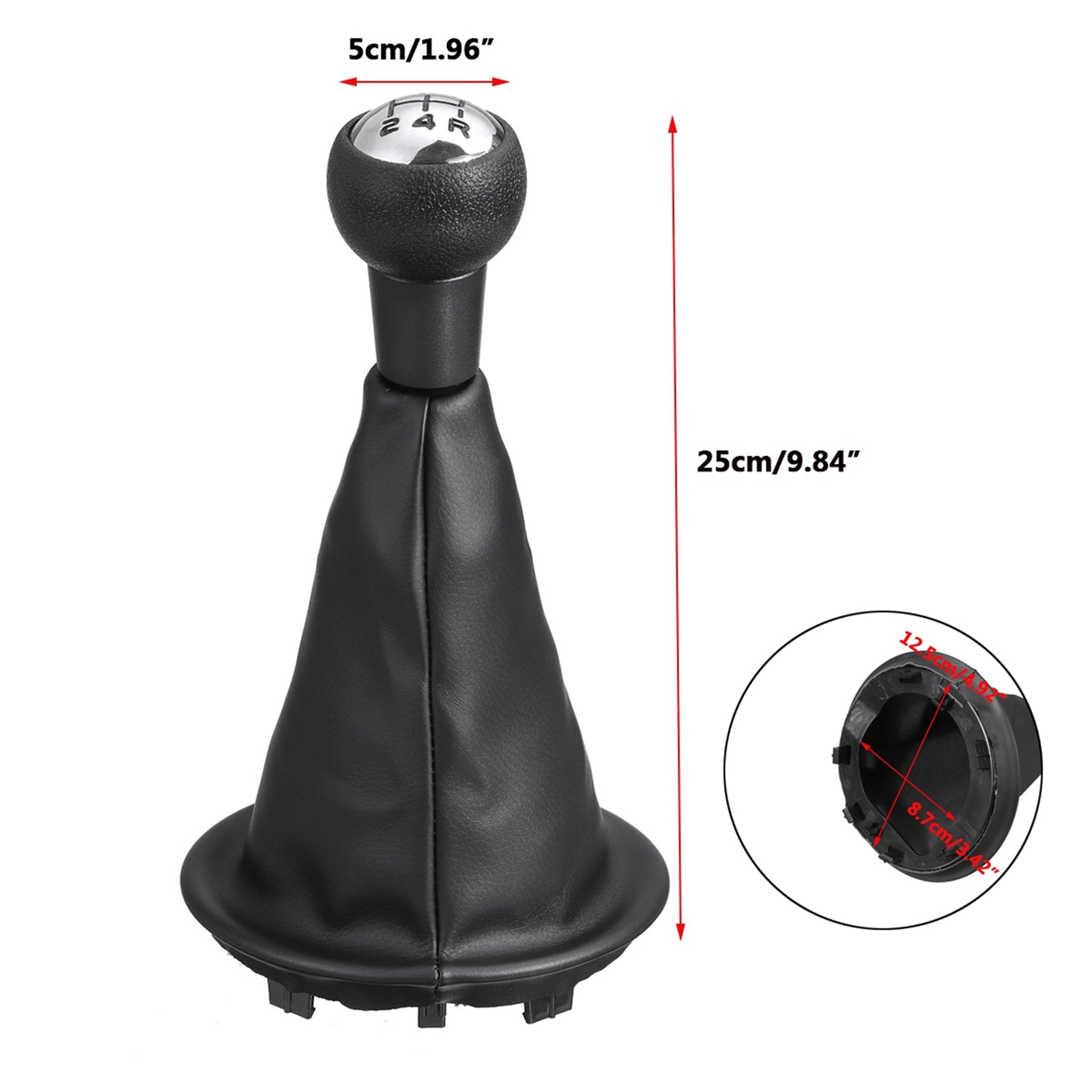 5 Speed Shift Knob Gear Stick & Gaiter Fit Peugeot Partner Citroen Berlingo III Generic