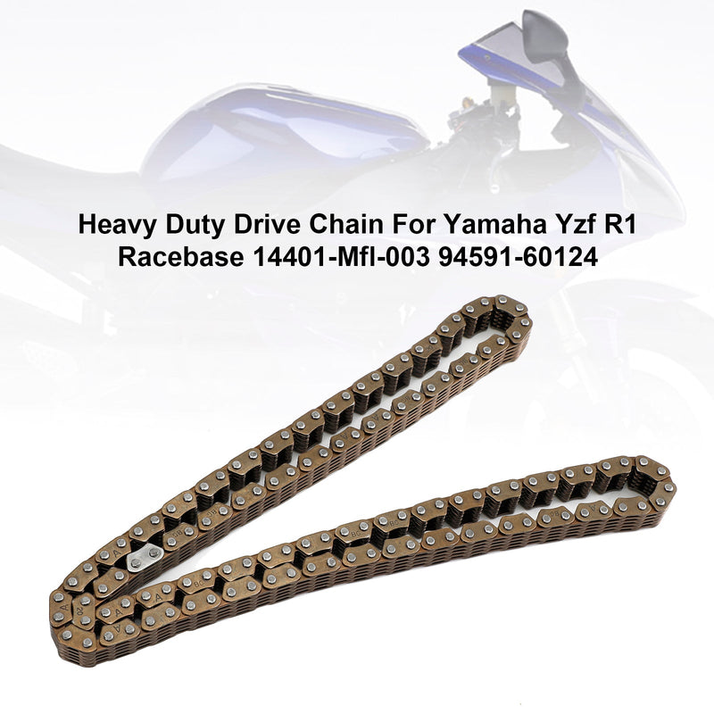 Yamaha Yzf R1 Racebase 14401-Mfl-003 94591-60124 Cadena de transmisión de sincronización pesada
